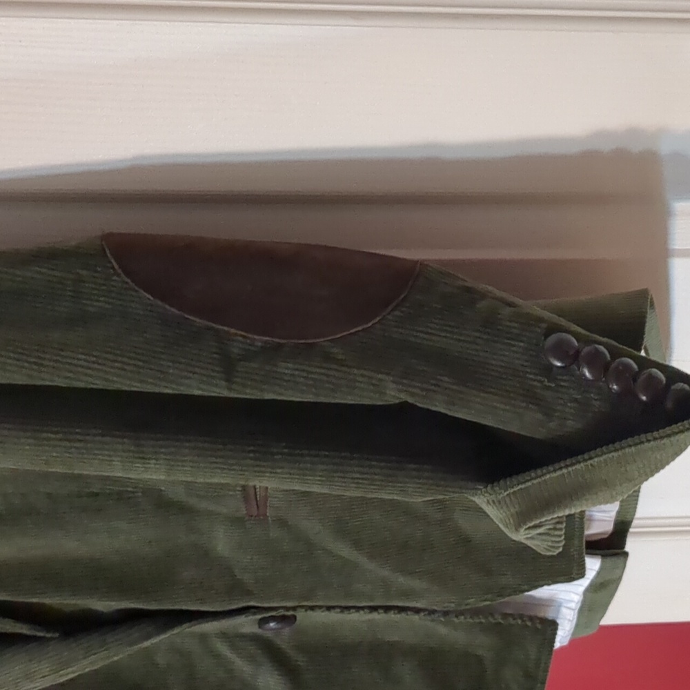 Veronica Beard Olive Green Corduroy Blazer With Denim  Insert  16 - Picture 4 of 7